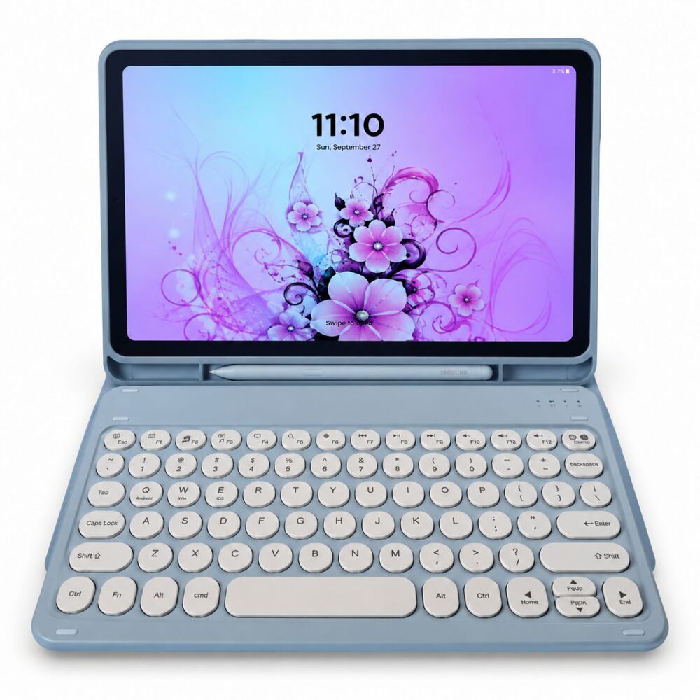 Samsung Galaxy Tab S6 Lite 2020 64GB Blue S Pen Keyboard Case Bundle